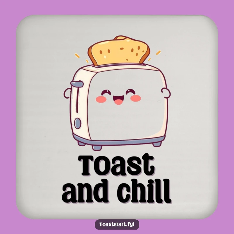 Funny Toaster Toast Coaster - Character Accessory for Humorous Drink Protection