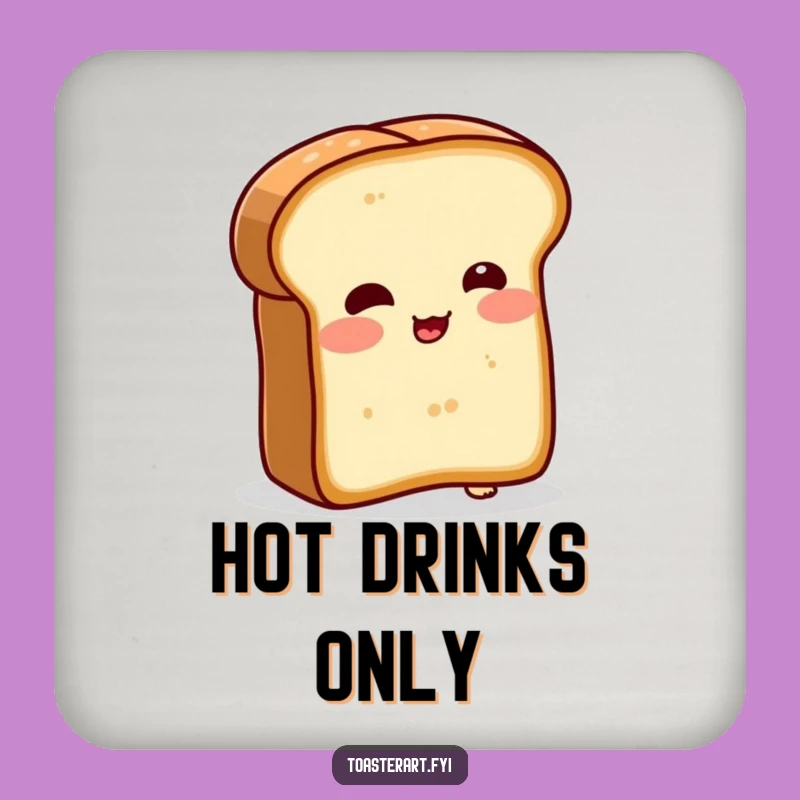 Funny Blushing Bread Coaster - Character Protection for Comical Tables