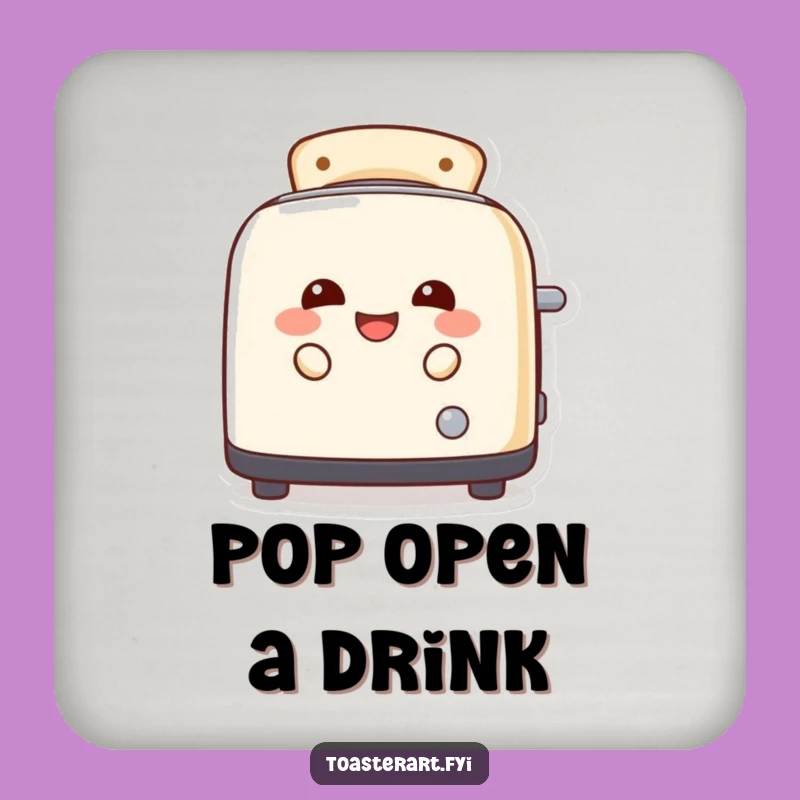 Funny Laughing Toaster Coaster Set - Protect Surfaces with Hilarious Peeking Art