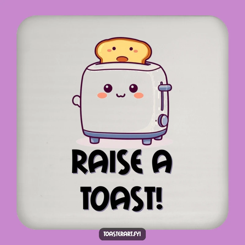 Funny Toaster Smiley Toast Coaster Set - Protect Surfaces with Playful Breakfast Art