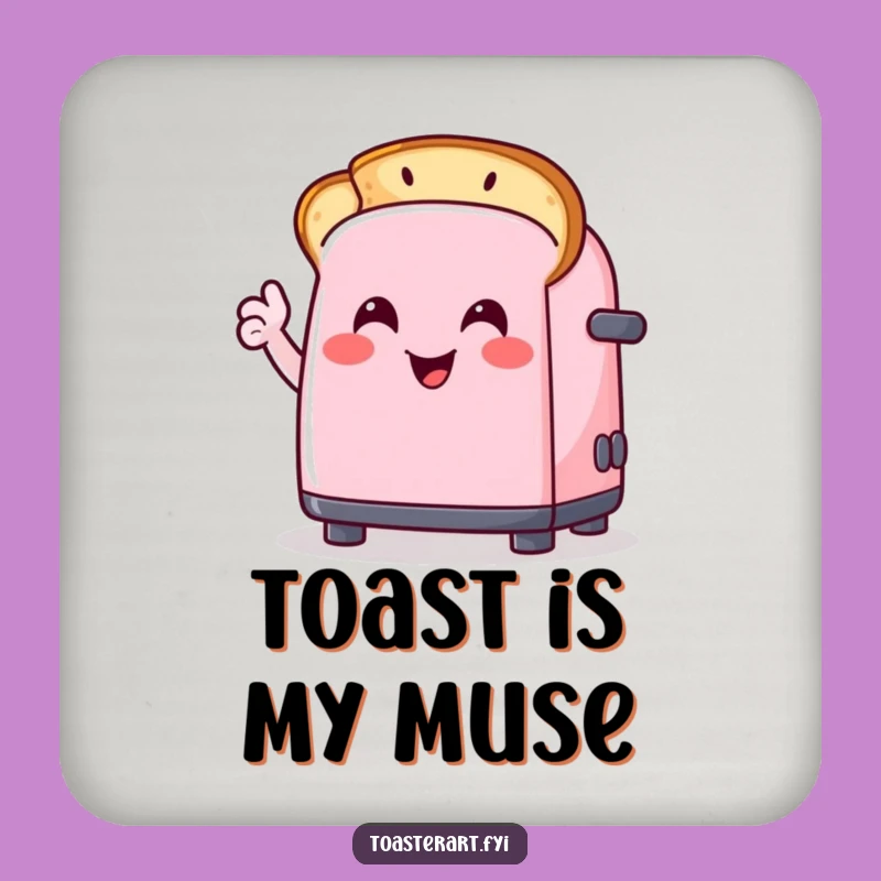 Funny Toaster Coaster: Toast Art Drink Protector Funny Gift