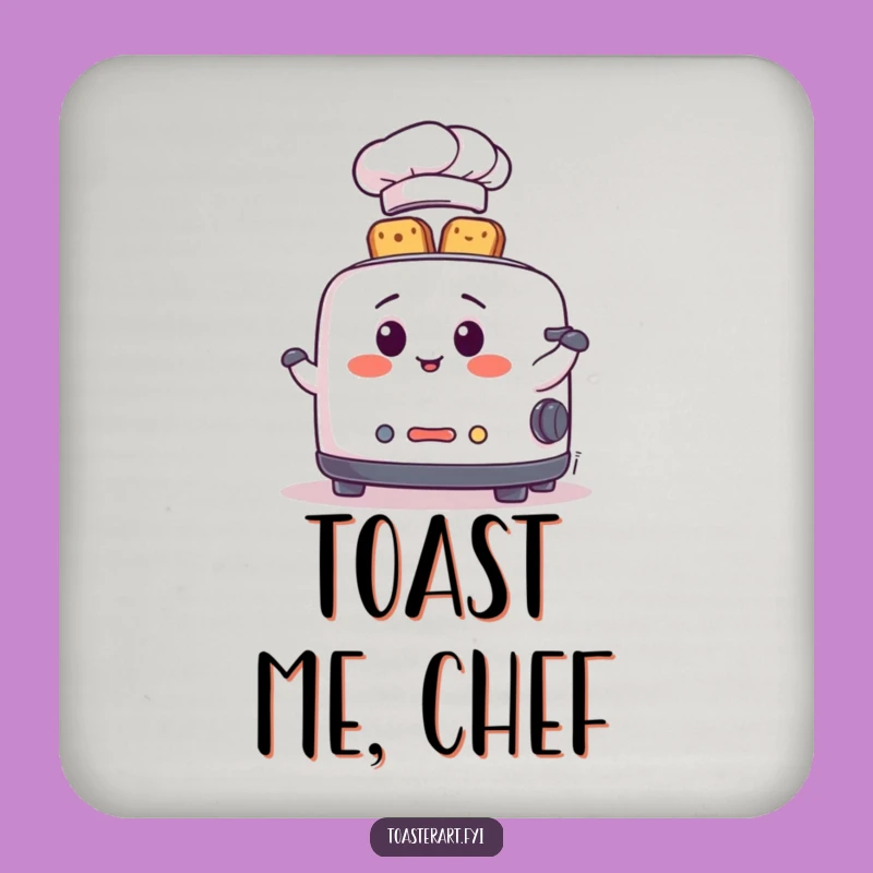 Funny Chef Toaster Coaster: Juggling Toast Protection, Humorous Decor Gift
