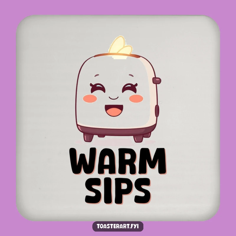Funny Toaster Glow Coaster: Friendly Character for Surface Protection