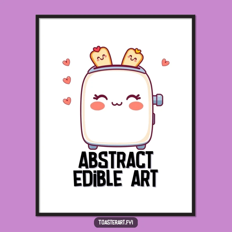 Funny Pattern Toaster Poster: Edible Art Decor, Artistic Funny Gift