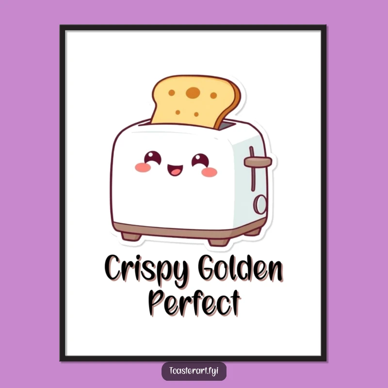 Funny Toaster Pop-Up Poster: Quirky Wall Art Gift for Kitchen and Humor Lovers