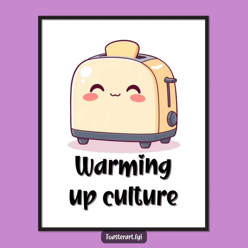 Funny Art Toaster Poster: Whimsical Wall Art for Creative Spaces