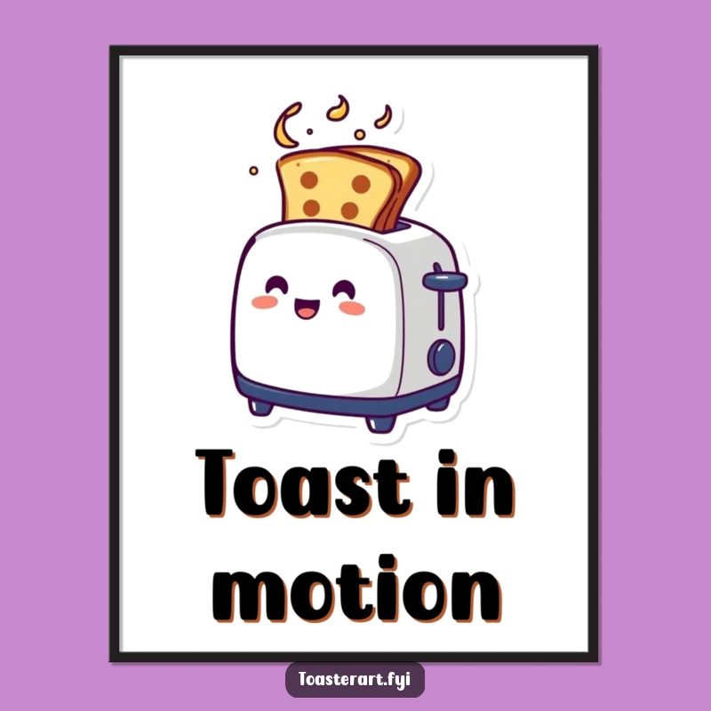 Funny Artistic Swirl Toaster Poster - Creative Toast Wall Art Gift