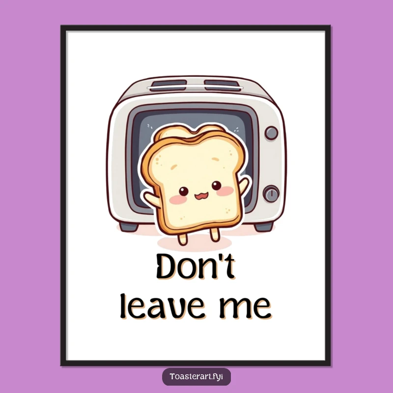 Funny Bread Savior Poster: Comical Toast Intervention Wall Art