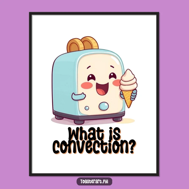 Funny Ice Cream Toaster Poster: Whimsical Kitchen Art for Comedic Decor