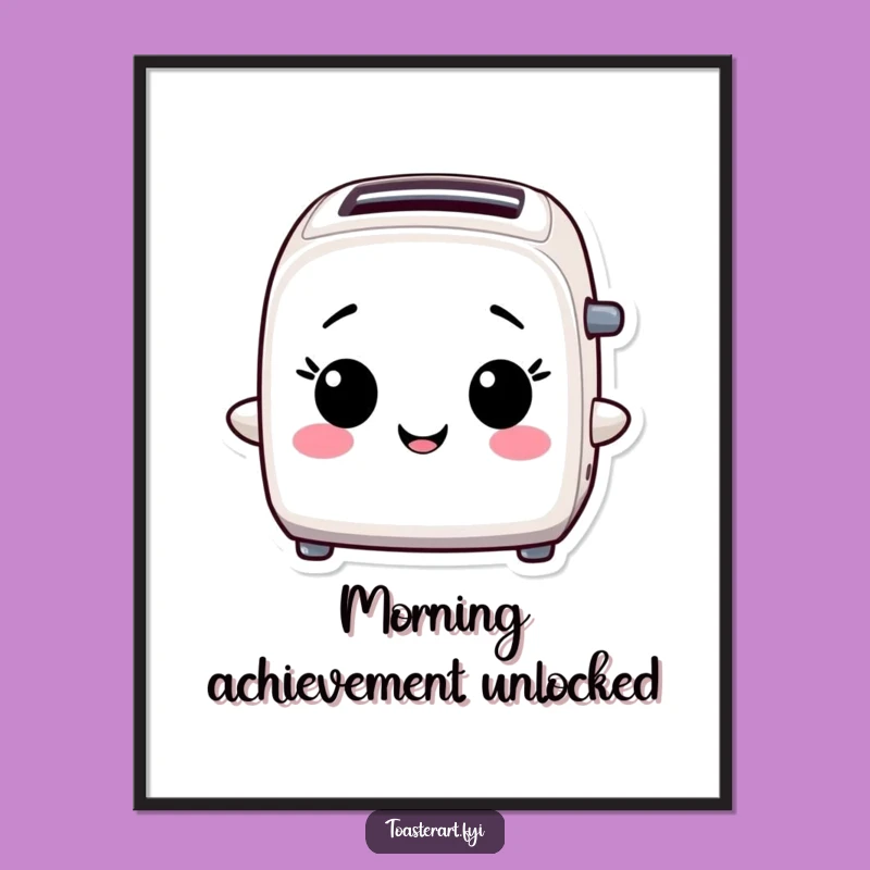 Funny Proud Toaster Poster: Beaming Art, Inspirational Funny Gift