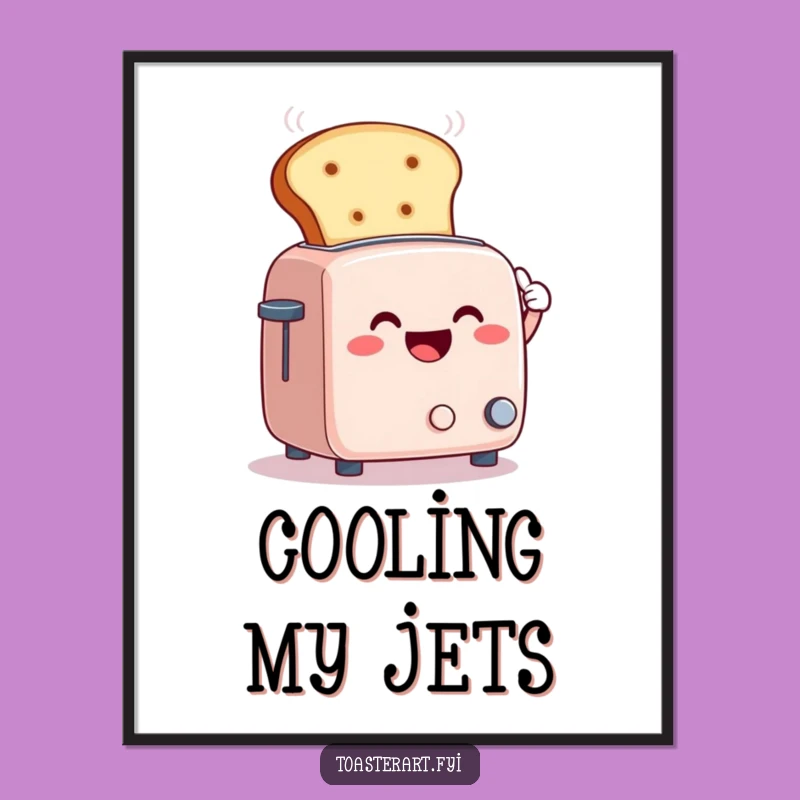 Funny Steam Fan Poster: Whimsical Kitchen Art for Comedic Decor