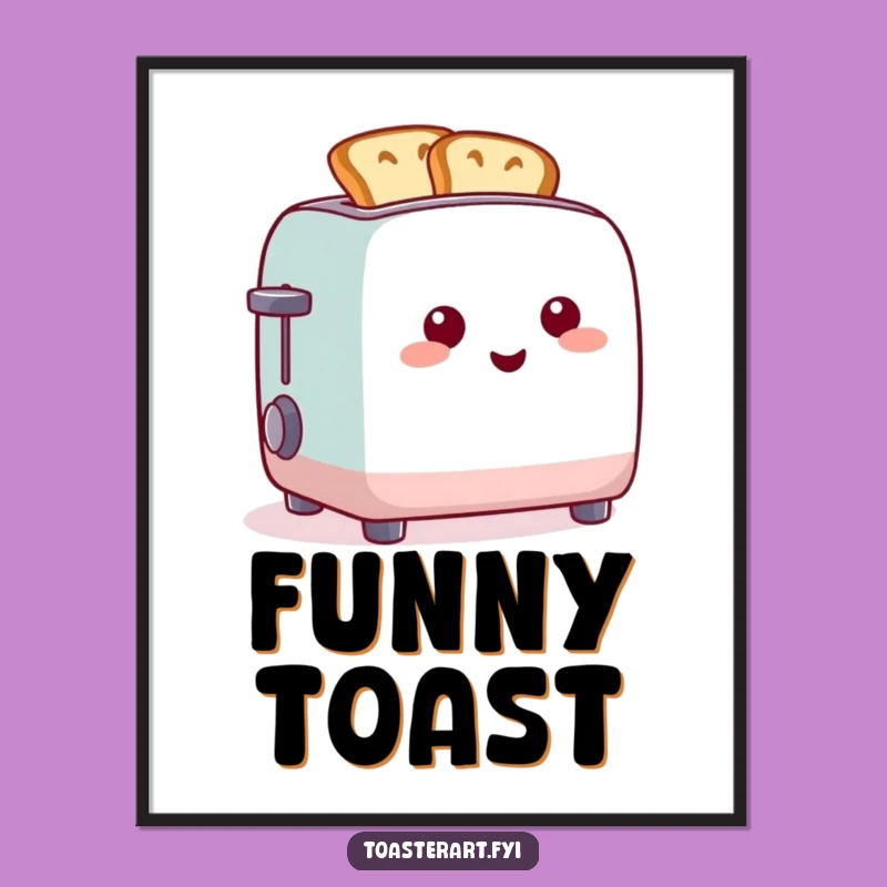 Funny Toaster Toast Shapes Poster: Whimsical Wall Art for Your Kitchen!