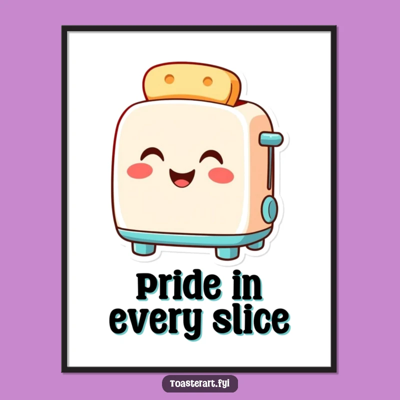 Funny Toaster Art Poster: Celebrate Warmth and Pride, Unique Humorous Home Decor Gift