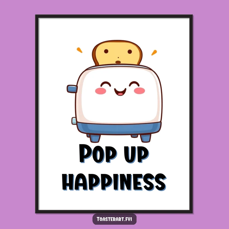 Funny Toaster Pop-Up Toast Poster: Hilarious Breakfast Art for Your Wall!