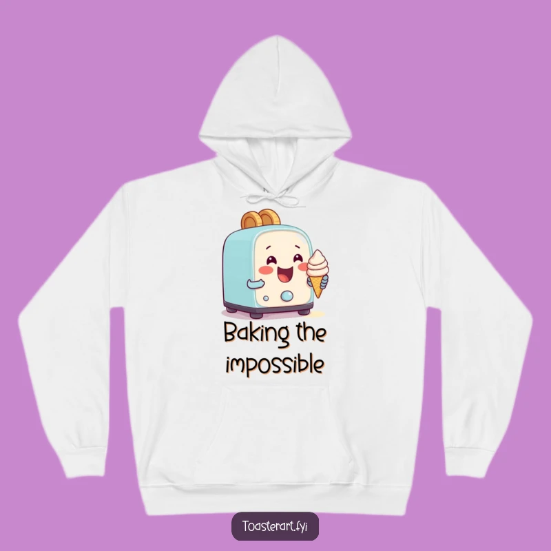Funny Ice Cream Toaster Hoodie: Cozy & Comedic Baking Adventure Apparel