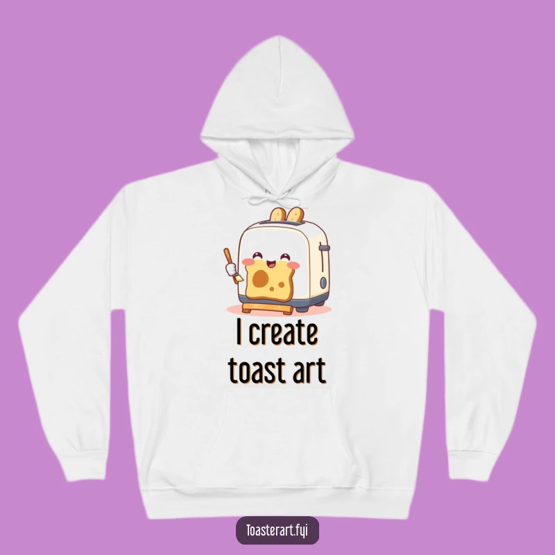 Cozy Funny Toaster Painting Toast Hoodie: Warm & Humorous Gift for Art Enthusiasts