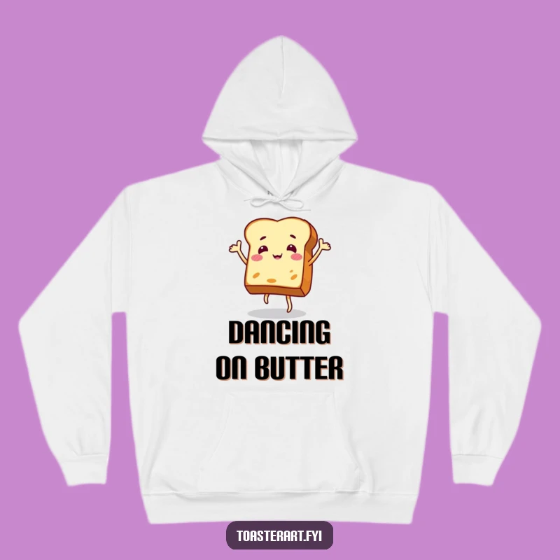 Funny Dancing Toast Hoodie - Cozy Up with Breakfast Beats