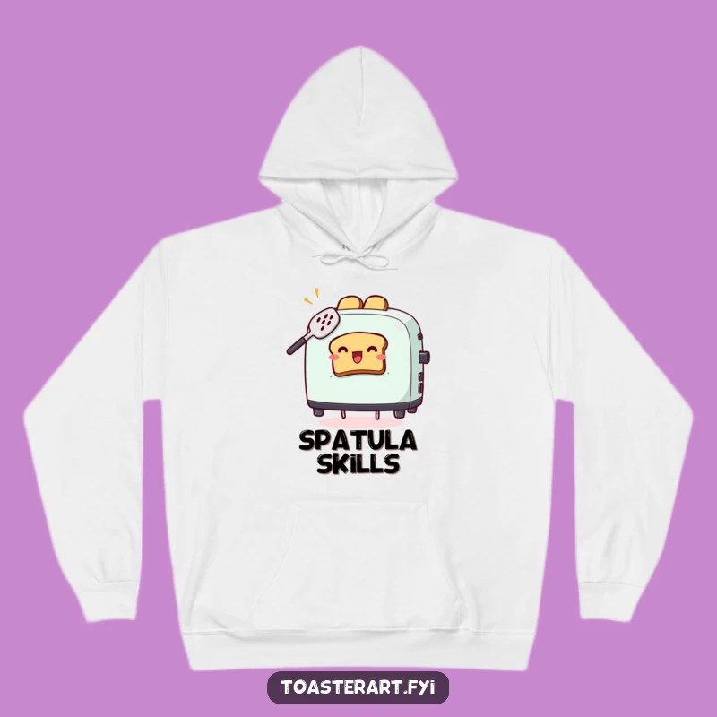 Funny Spatula Toaster Hoodie - Cozy Toast Catching Sweatshirt, Warm & Comical Gift