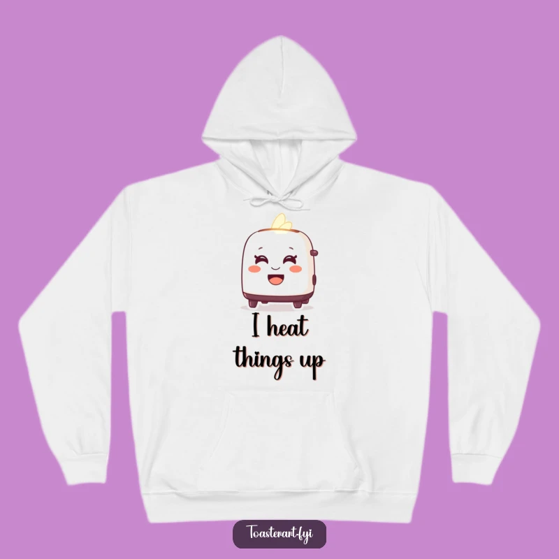 Funny Toaster Glow Hoodie: Cozy Friendly Character for Warm Comfort