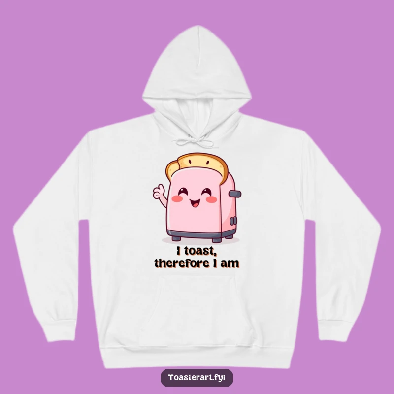 Cozy Funny Toaster Hoodie: Happy Character Toast Art Funny Gift