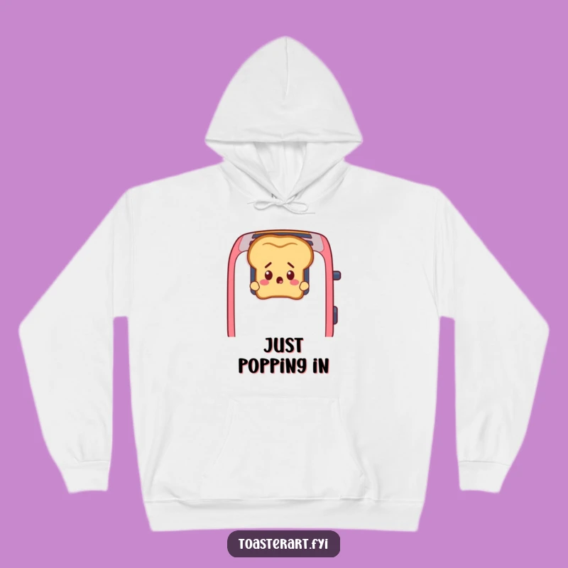 Cozy Funny Startled Toast Hoodie: Warm Comfort with Cartoon Surprise