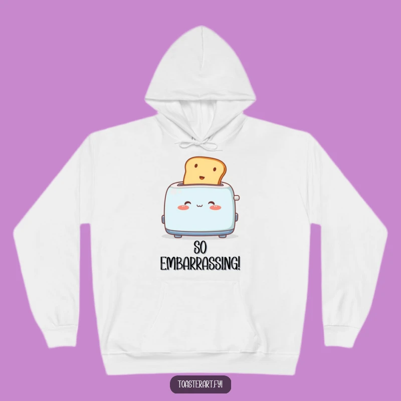Funny Blushing Toaster Hoodie: Cozy Cute Character Toast Sweatshirt