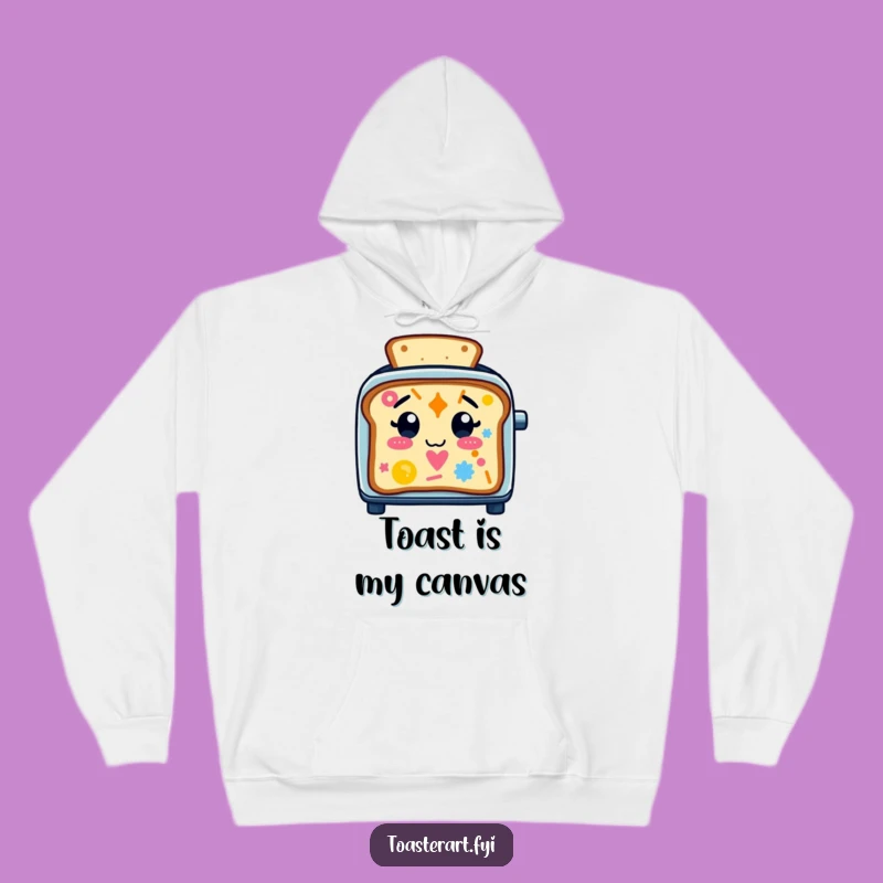 Funny Toaster Toast Art Hoodie: Cozy, Playful Character Design, Perfect Winter Gift!