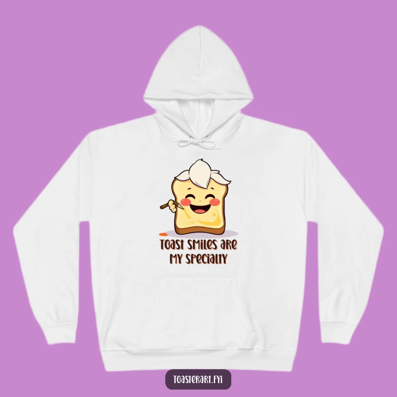 Funny Art Brush Toast Hoodie: Cozy Art Lover Comfort, Perfect Gift!