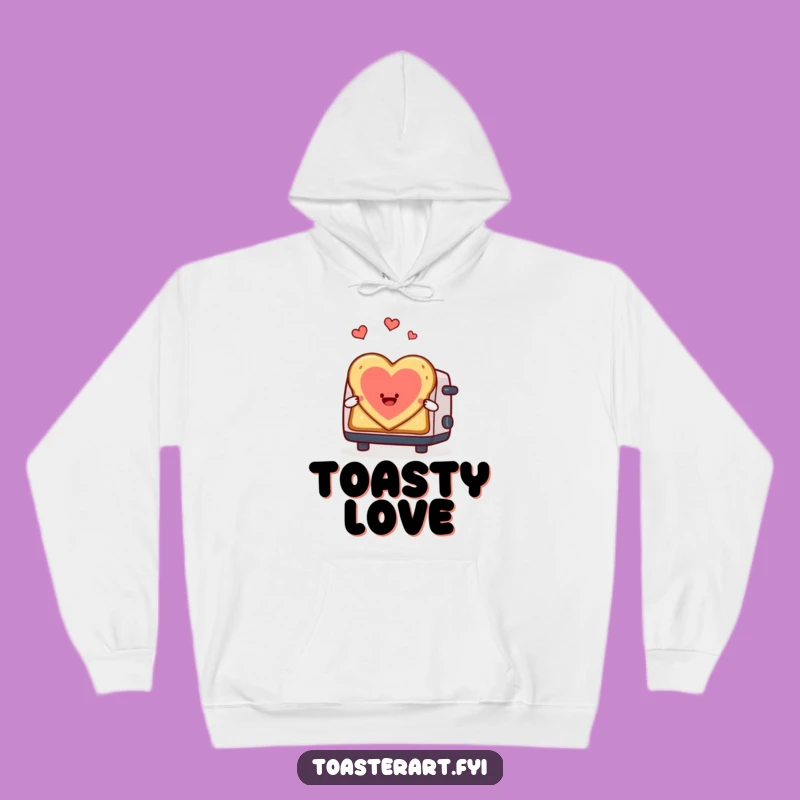 Funny Heart Toast Hoodie - Cozy Toaster Love Sweatshirt, Warm & Romantic Funny Gift