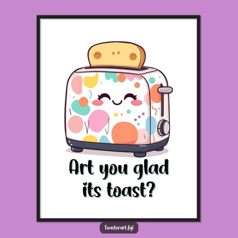 Funny Free Printable Wall Art: Giggling Art Toaster, Vibrant Decor, Downloadable Art