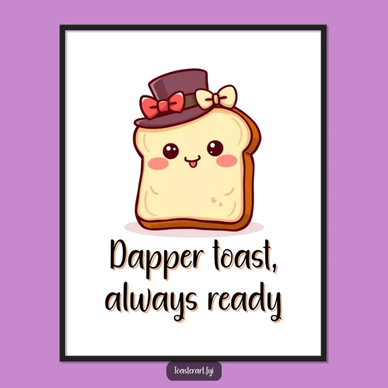 Funny Free Printable Wall Art: Bowing Toast Top Hat - DIY Decor