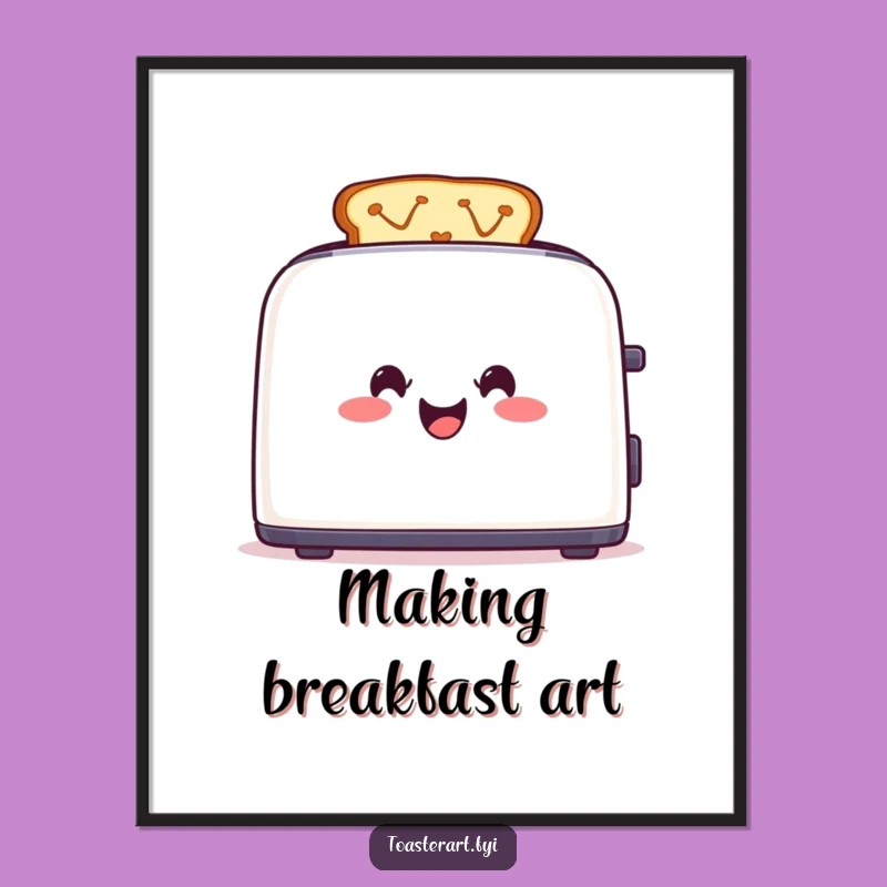 Funny Free Printable Wall Art: Colorful Toast Creation Downloadable Decor Gift