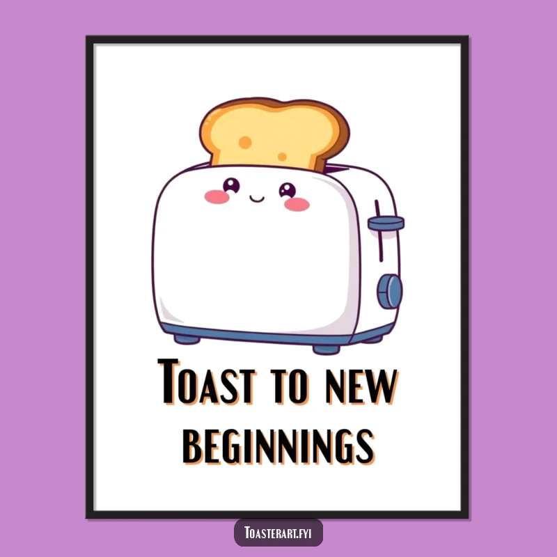 Funny Free Printable Wall Art: Giggling Toast Character - Quirky Downloadable Decor