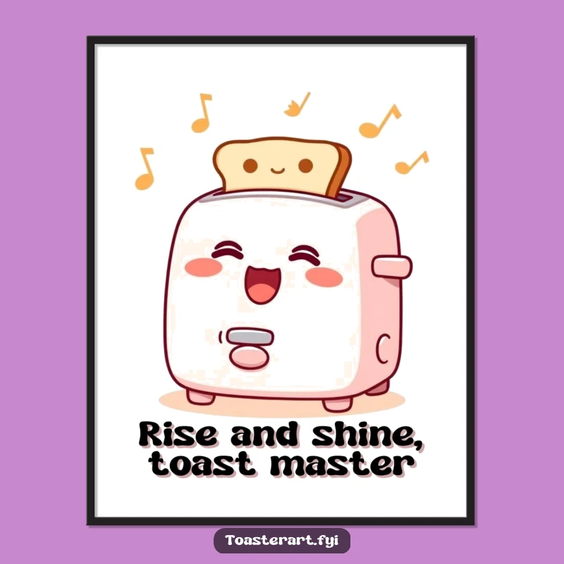 Funny Free Printable Wall Art: Singing Toaster, Toast Pop Art, Downloadable Home Decor