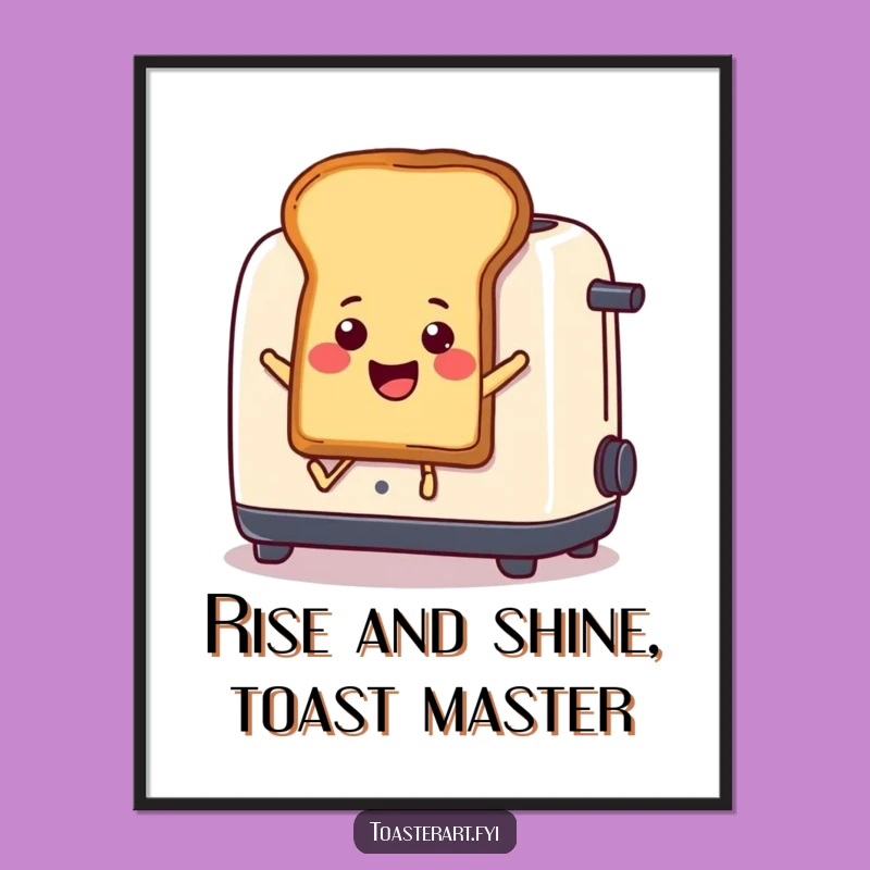 Funny Free Printable Wall Art: Toast Leaping from Toaster - Downloadable Decor!