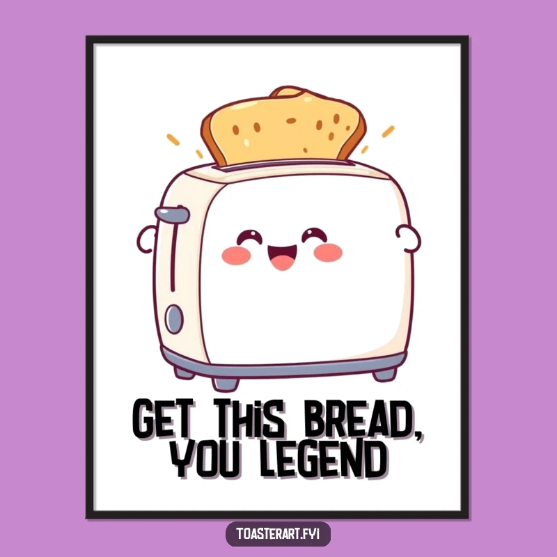 Funny Free Printable Wall Art: Toaster's Perfect Toast, Cheerful Downloadable Decor!