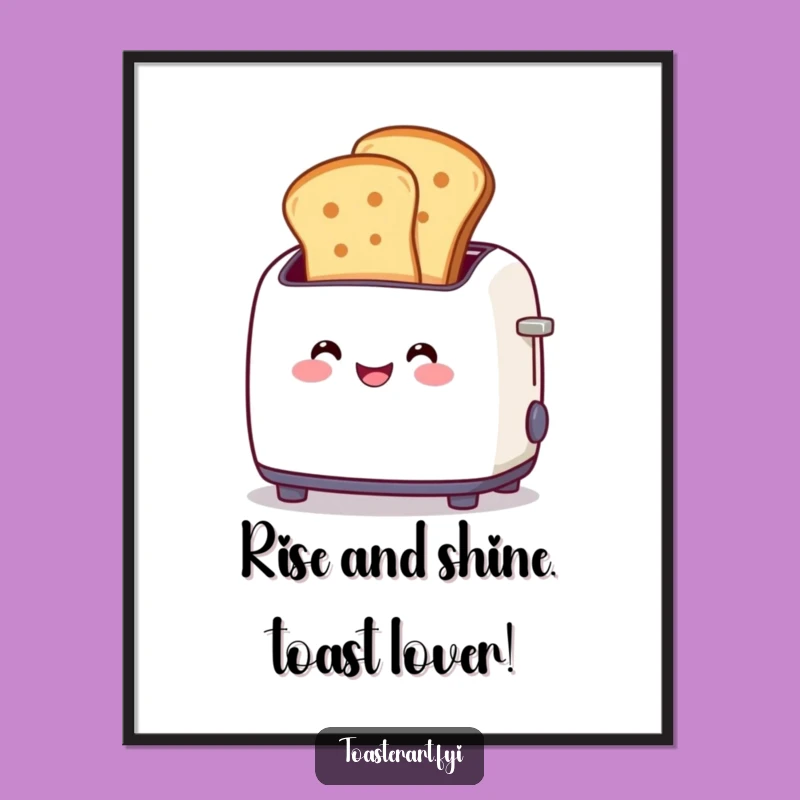 Funny Free Printable Wall Art: Toaster Toast Pop, Cheerful Downloadable Decor