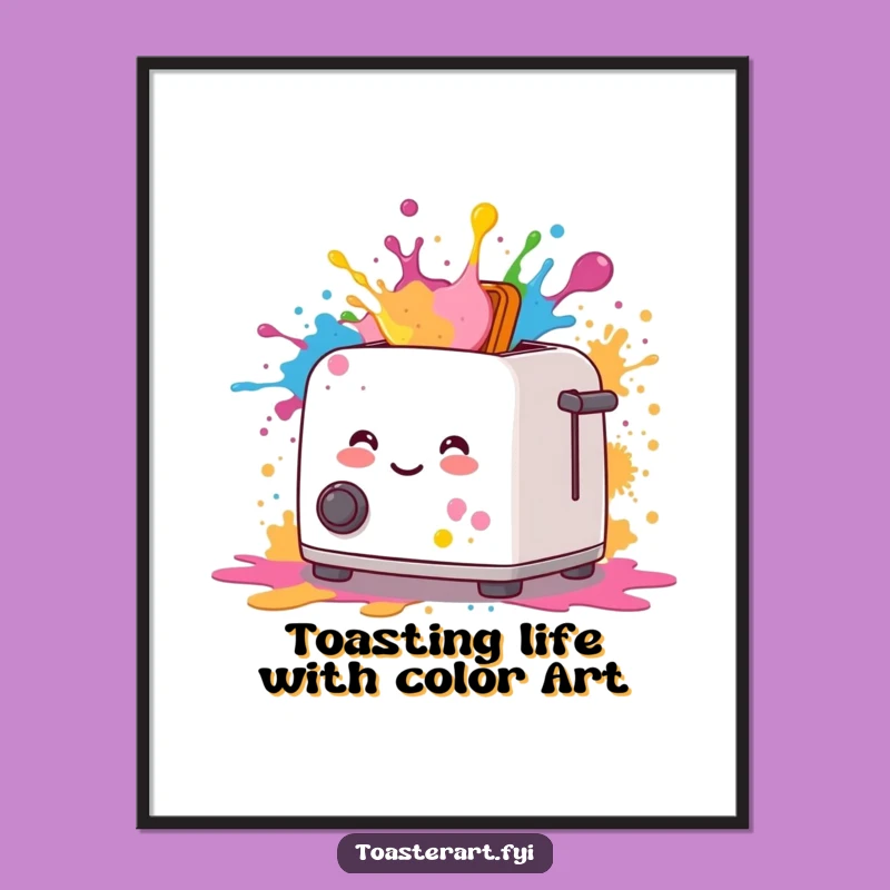 Funny Printable Wall Art: Toaster Paint Splatter - Free Downloadable Art