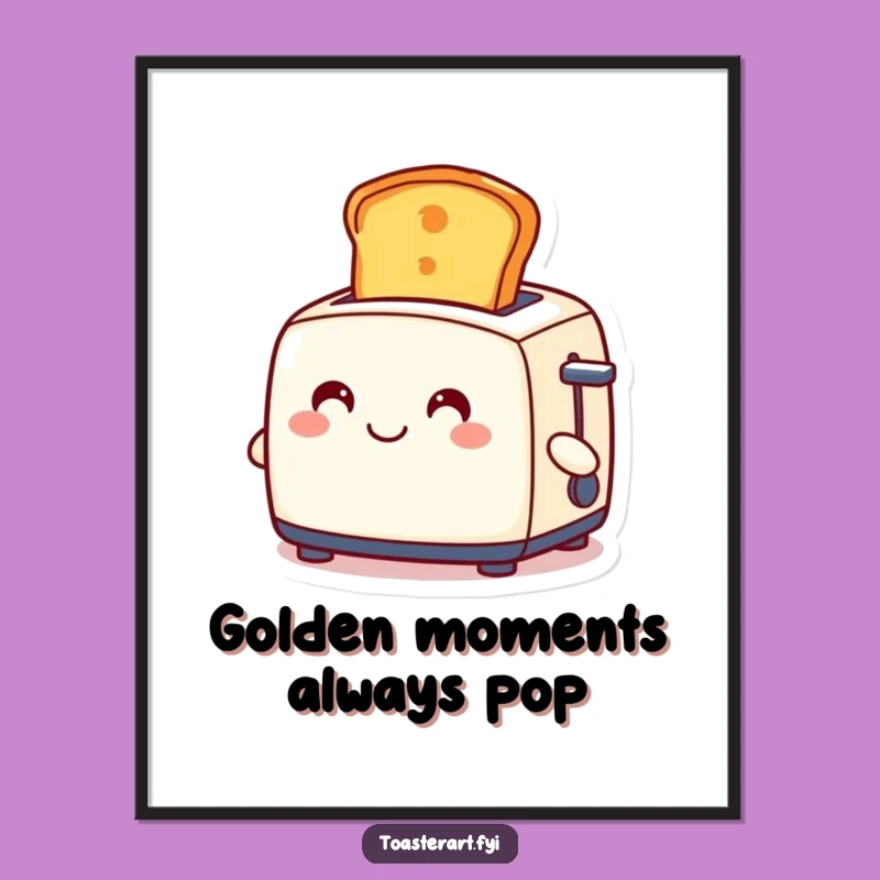 Funny Free Printable Wall Art: Golden Toast Pop - Downloadable Decor!