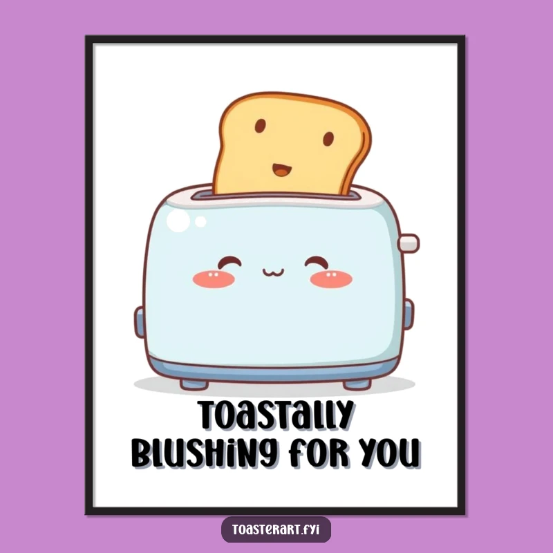 Funny Free Printable Wall Art: Blushing Toaster - Downloadable Decor!