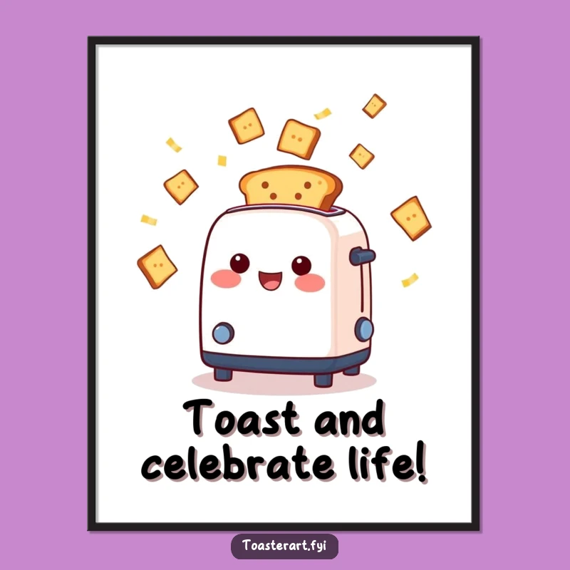 Free Printable Wall Art: Toaster Toast Confetti, Humorous Downloadable Decor