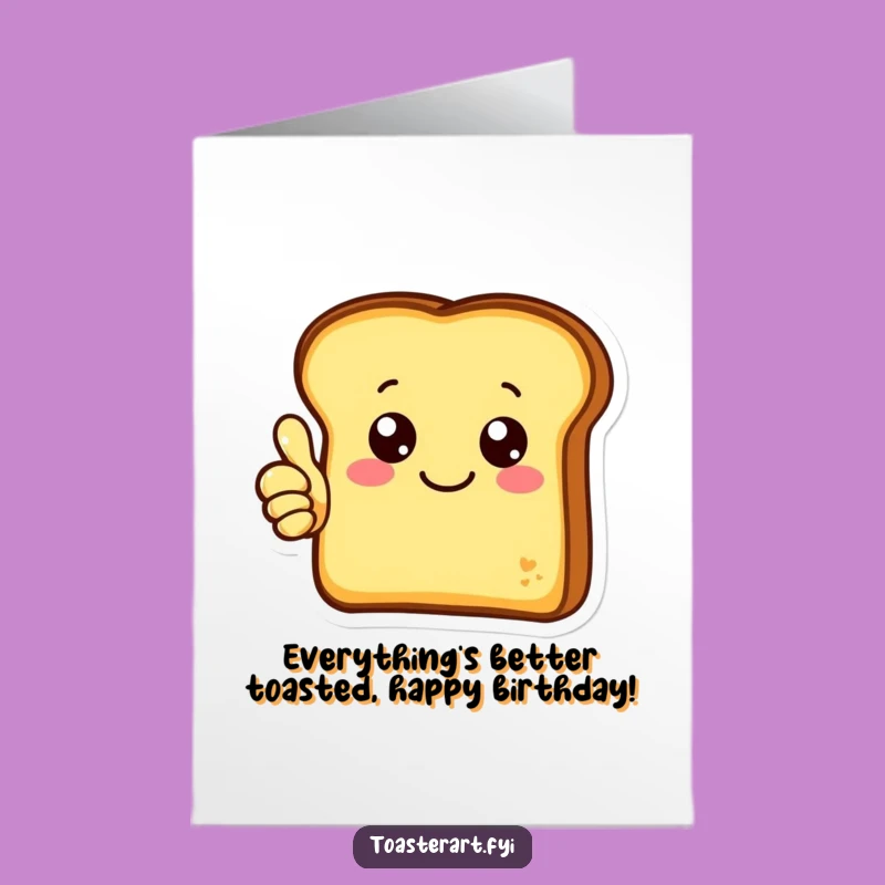 Free Printable Birthday Card: Cheerful Toast Thumbs Up Funny Gift Downloadable