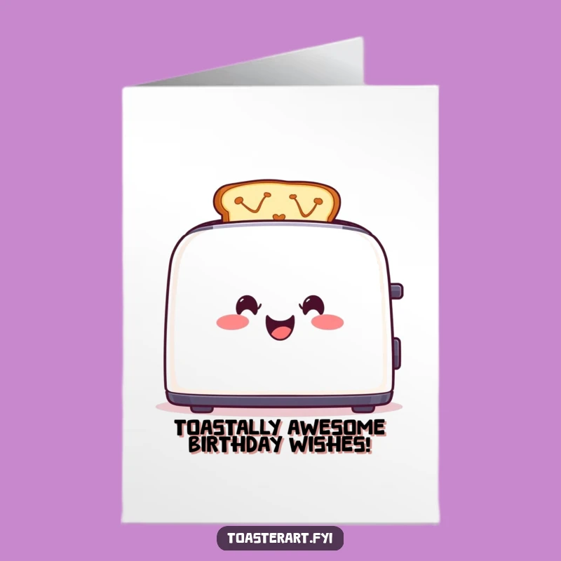 Free Printable Birthday Card: Cheerful Toaster Colorful Toast Downloadable Gift