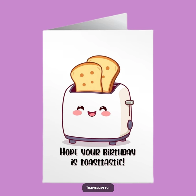Free Printable Birthday Card: Funny Toaster Toast, Gleeful Pop Downloadable Gift