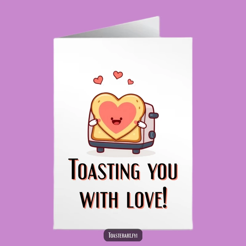 Free Printable Birthday Card: Toaster Heart Art, Love Toast, Humorous Greeting, Downloadable