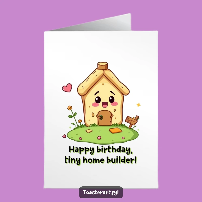 Free Printable Birthday Card: Funny Crumb House, Building Laughs Downloadable Gift