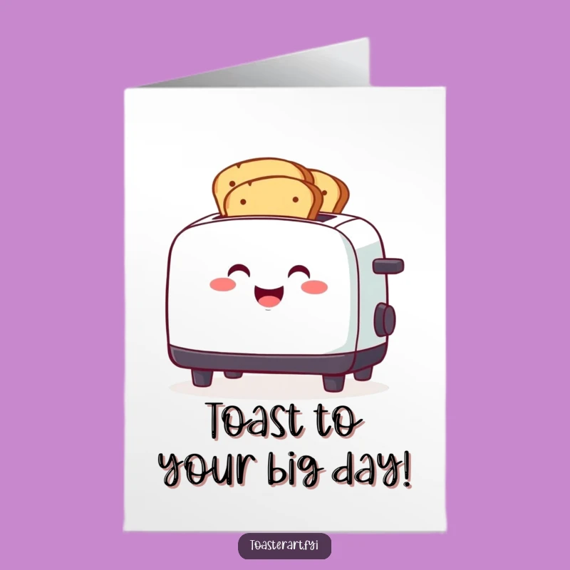 Free Printable Birthday Card: Toaster Toasts Bread, Funny Downloadable Gift!