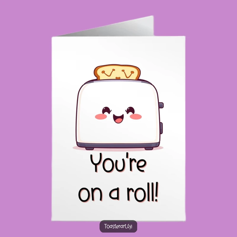 Free Printable Congrats Card: Colorful Toast Creation Downloadable Gift