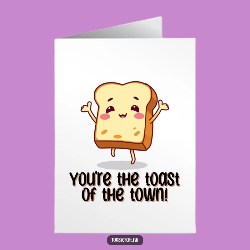 Free Printable Congrats Card: Dancing Toast Celebrates Success with a Humorous DIY Gift