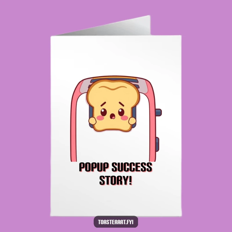 Free Printable Congrats Card: Startled Toast Pop Up Downloadable Gift